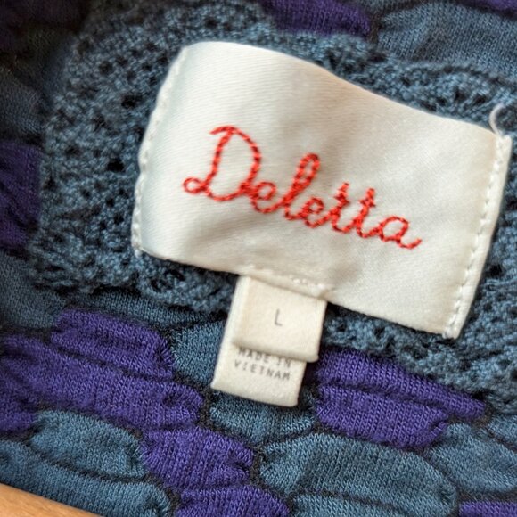 Anthropologie Deletta Textured Boho Stretchy Cowl Neck Sleeveless Top - Picture 7 of 8